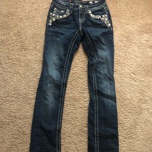 Embellished Dark Blue Women Jeans